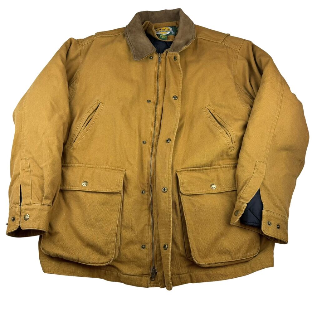 Cabela's Canvas Field Jacket Size L Reg Tan Outdoor